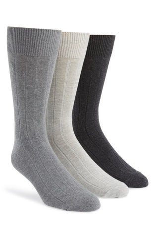Polo Ralph Lauren - Ribbed Crew Socks (3-Pack) - shop on Greybox