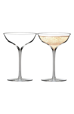 Waterford - 'Elegance' Fine Crystal Champagne Coupe Toasting Glasses (Set of 2) - shop on Greybox