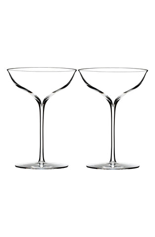 Waterford - 'Elegance' Fine Crystal Champagne Coupe Toasting Glasses (Set of 2) - shop on Greybox