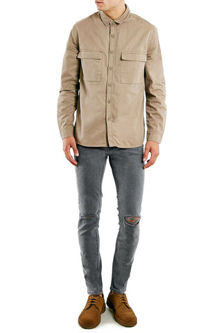 Ripped Stretch Skinny Fit Jeans
