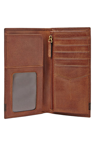 Fossil - 'Quinn' Leather Executive Checkbook Wallet - shop on Greybox
