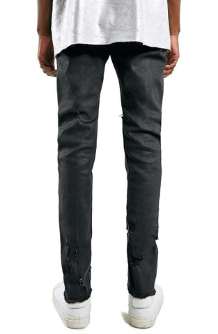 'AAA Collection' Wax Coated Stretch Skinny Fit Jeans - shop on Greybox