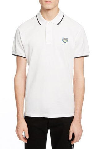 Tiger Appliqué Tipped Piqué Polo