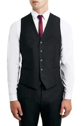 Topman - Black Twill Vest - shop on Greybox