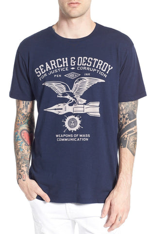 Obey - 'Search & Destroy - Eagle' Graphic T-Shirt - shop on Greybox