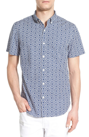 Bonobos - 'Ventura' Slim Fit Geo Print Short Sleeve Sport Shirt - shop on Greybox