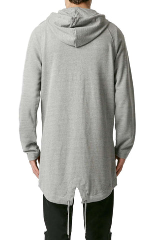 Topman - Longline Fishtail Zip Hoodie - shop on Greybox