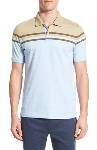 Trim Fit Chest Stripe Jersey Polo