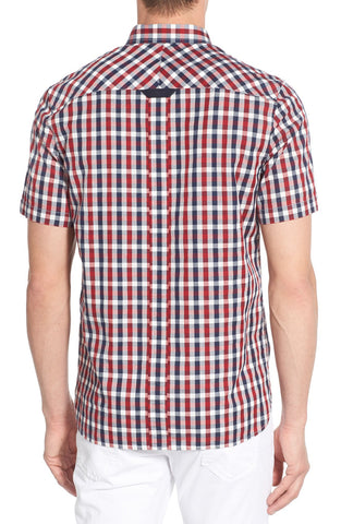 Extra Trim Fit Short Sleeve Gingham Shirt