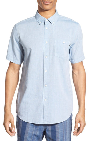 Obey - 'Capital' Trim Fit Solid Woven Shirt - shop on Greybox