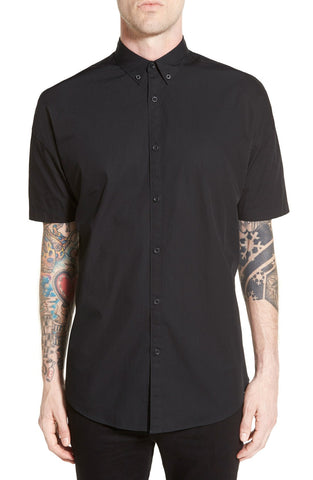 'Rugger' Oversize Longline Short Sleeve Woven Shirt
