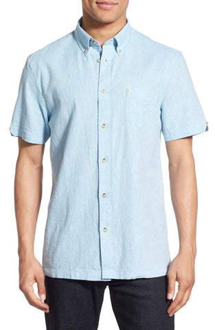 Trim Fit Short Sleeve Woven Shirt