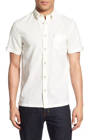 Trim Fit Short Sleeve Woven Shirt