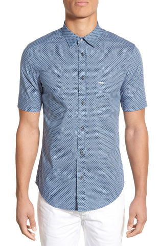 'S-Leppa' Extra Trim Fit Short Sleeve Woven Shirt