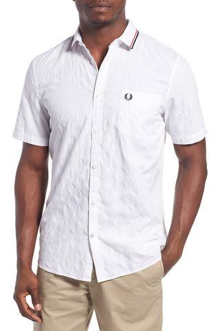 Extra Trim Fit Jacquard Dot Woven Polo