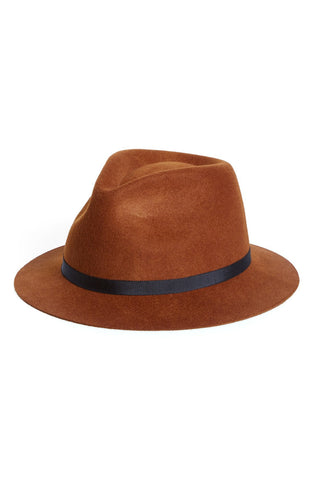 Topman - Brown Short Brim Wool Hat - shop on Greybox