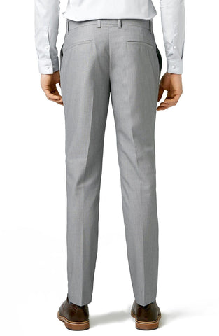 Topman - Skinny Fit Textured Grey Suit Trousers - shop on Greybox