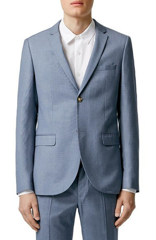 Blue Skinny Fit Suit Jacket