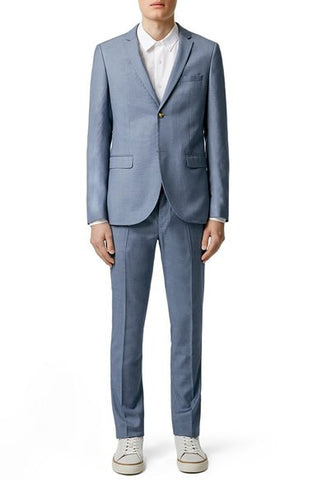 Blue Skinny Fit Suit Jacket