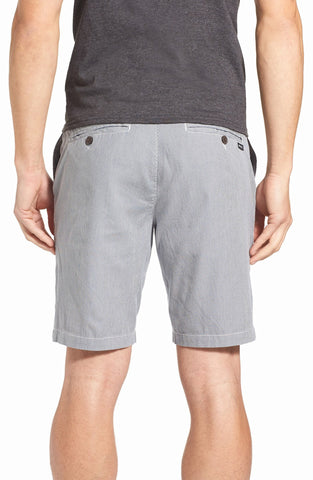 'Covert' Microstripe Cotton Shorts