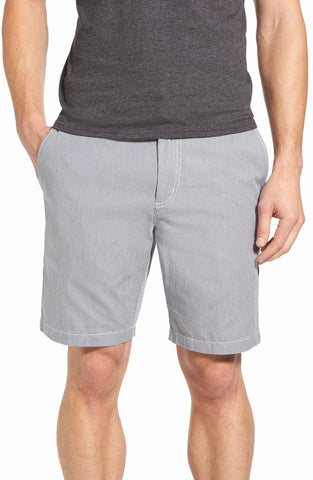 'Covert' Microstripe Cotton Shorts