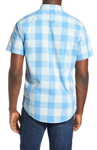 'Brothers' Trim Fit Short Sleeve Check Woven Shirt