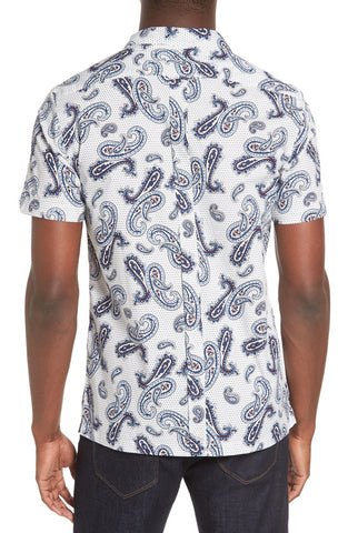 Paisley Print Short Sleeve Woven Shirt