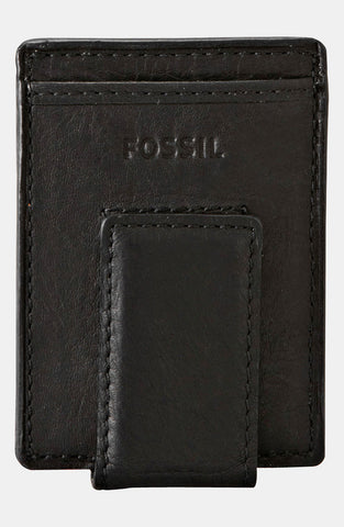 Fossil - 'Ingram' Leather Magnetic Money Clip Card Case - shop on Greybox
