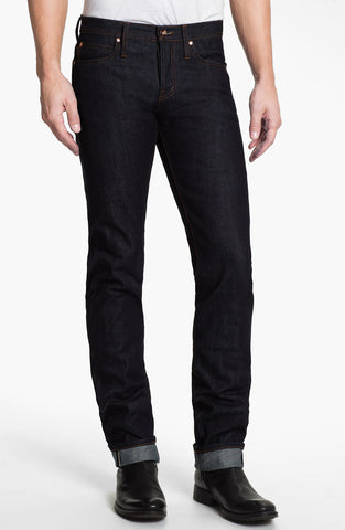 'UB101' Skinny Fit Raw Selvedge Jeans (Indigo)