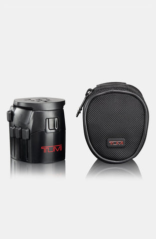 Tumi - Grounded Electric Travel Adaptor with Ballistic Nylon Case - shop on Greybox