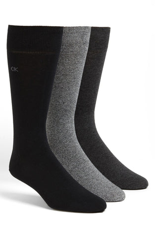 Calvin Klein - Cotton Blend Socks (Assorted 3-Pack) - shop on Greybox