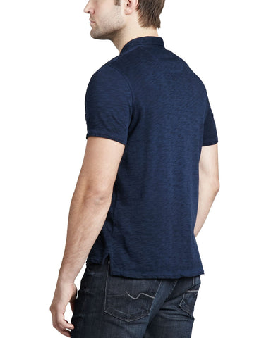 7 For All Mankind - Slub Polo, Coastal Blue - shop on Greybox