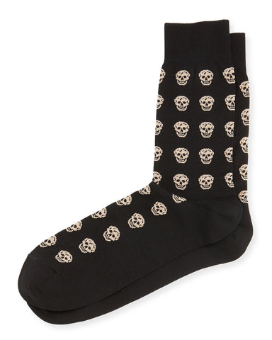 Alexander McQueen - Skull Knit Short Socks - shop on Greybox
