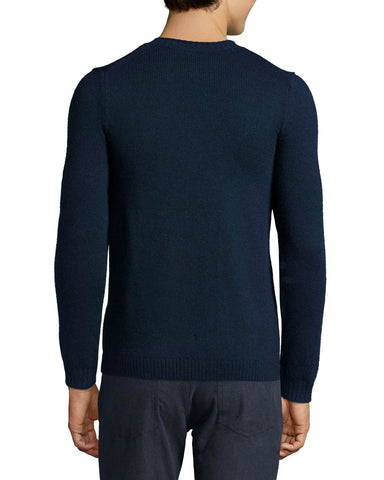 Vernon Crewneck Wool Sweater, Navy