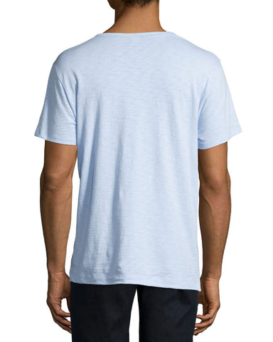 Short-Sleeve Slub Crewneck T-Shirt, Light Blue