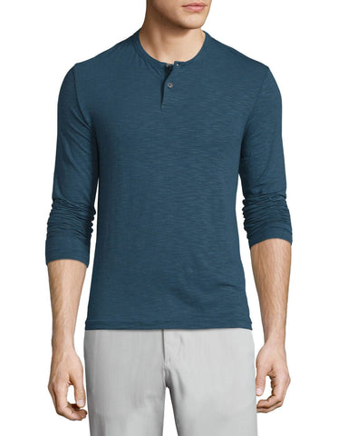 Gaskell Coasting Long-Sleeve Henley Shirt, Blue