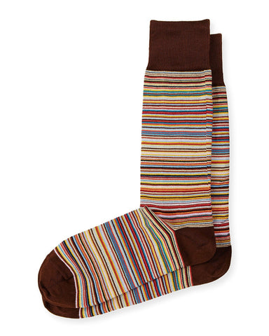 Paul Smith - Multicolored Fine Striped Socks - shop on Greybox